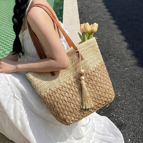 ZATZ海边度假风草编大包托特包