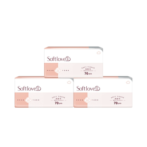 Softlove绵柔巾湿敷卸妆一次性洗脸巾洁面巾干湿用抽取式3包任选
