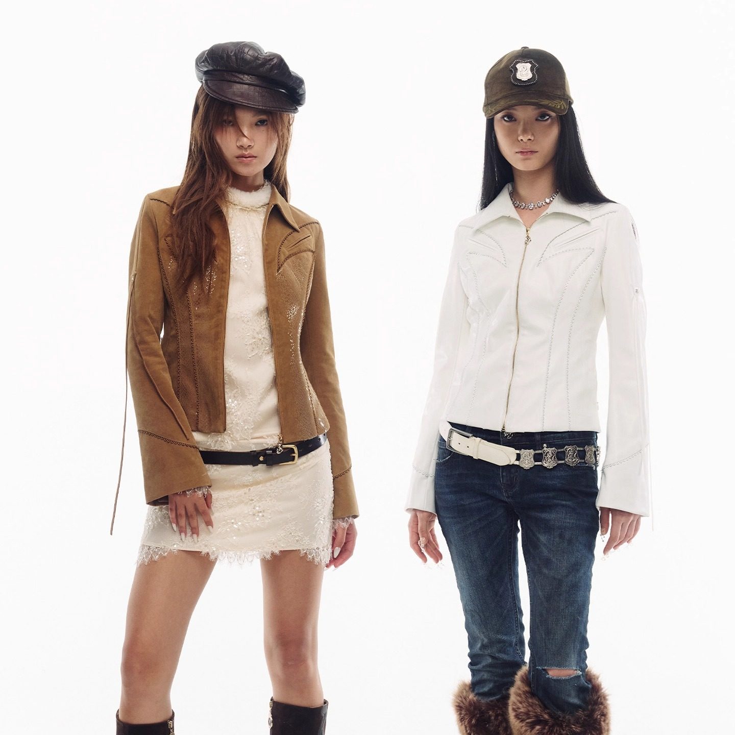 JELLOJELLO25秋冬定制蕾丝花边皮条独家蛇纹烫片麂皮绒皮外套,女装/女士精品,短外套,淘宝优惠券,粉丝福利购,淘宝优惠卷