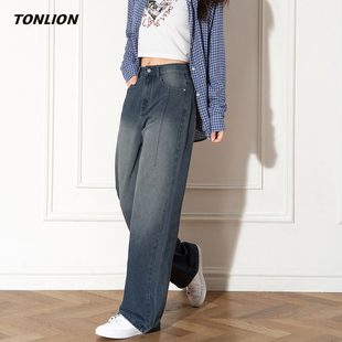 唐狮版型超好看的牛仔裤女2026春季新款宽松显瘦百搭流行直筒裤子