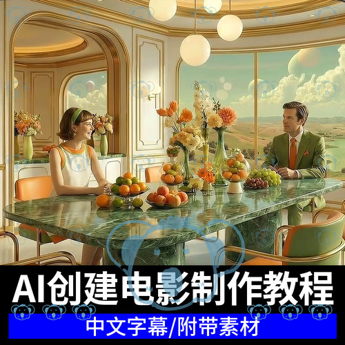 创作AI电影视频教程AIGC创意分镜镜头人工智能banana影视制作课程