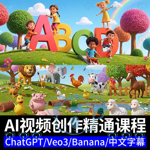 掌握AI电影视频短片创作课程影视故事卡通人工智能AIGC制作教程