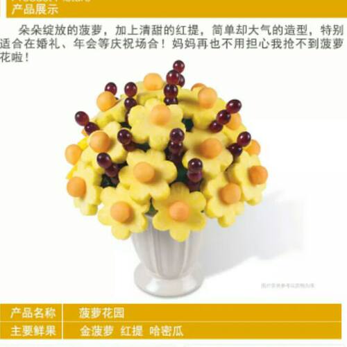 北京果之苑圣诞节平安夜凤梨新鲜水果花束花篮果篮鲜花生日蛋糕