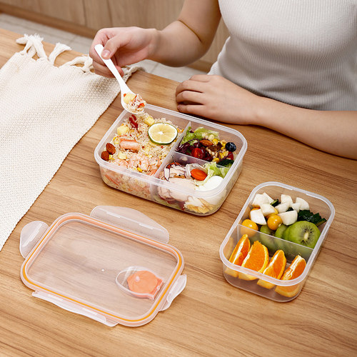 三格1500ml大容量微波保鲜饭盒