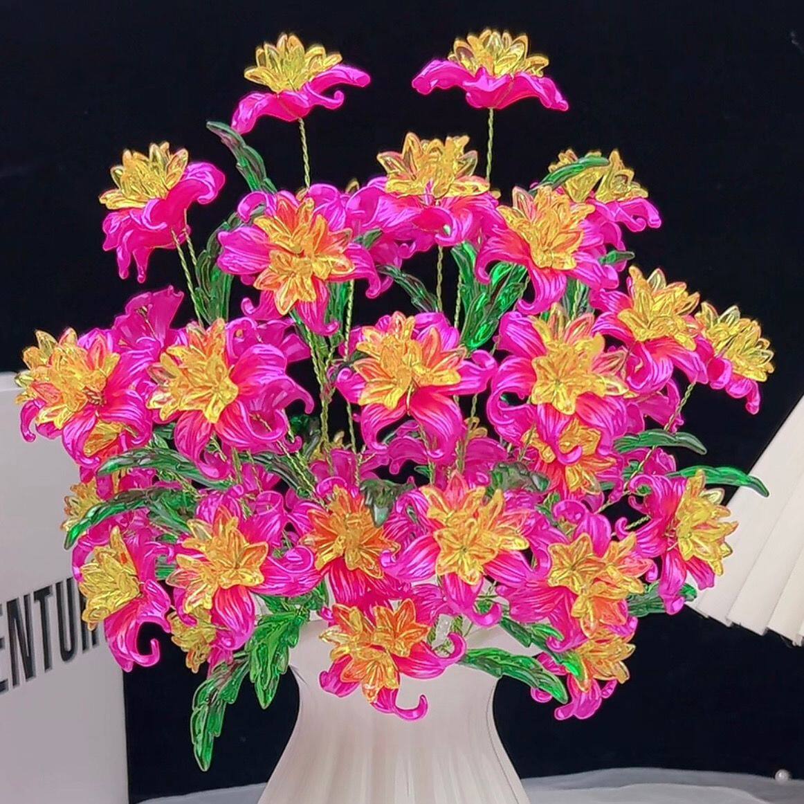抖音同款甜蜜鸢尾花材料包DIY手工制作送礼爱的使者摆件装饰花束