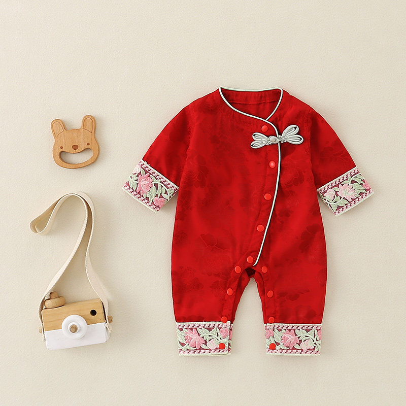 淘宝直播婴儿衣服春秋装连体衣女宝宝满月百天新中式旗袍哈衣爬服,童装/婴儿装/亲子装,连身衣/爬服/哈衣,淘宝优惠券,粉丝福利购,淘宝优惠卷