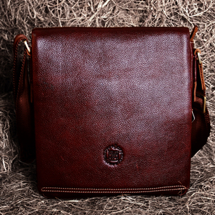 藏皮客包包2026新款翻盖斜挎包男真皮斜背包邮差包头层牛皮斜跨包