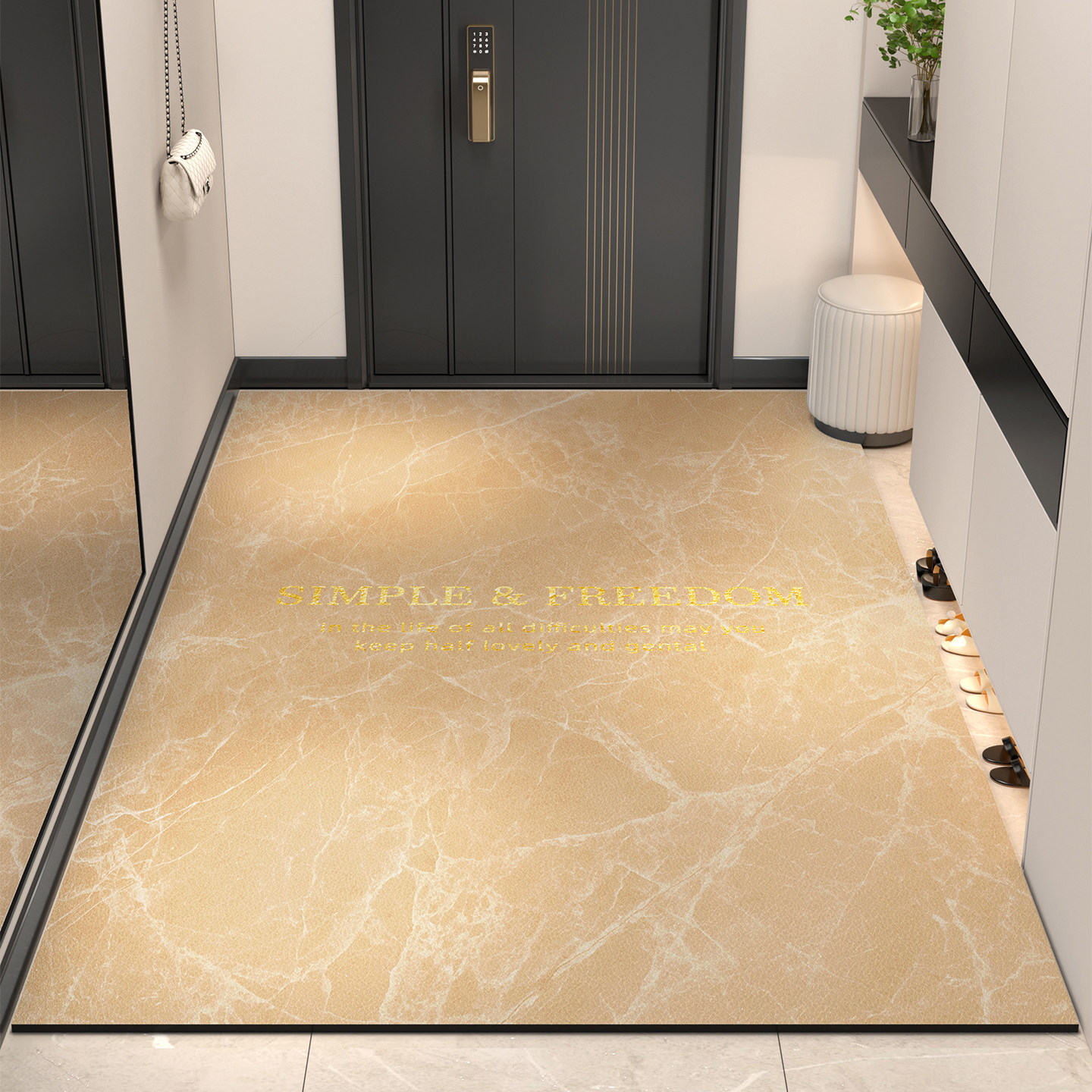 pvc可定制耐脏免洗可裁剪地垫入户门垫防滑可擦门口皮革进门垫,居家布艺,入户地垫,淘宝优惠券,粉丝福利购,淘宝优惠卷