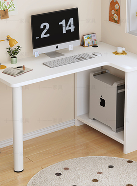 简易台式电脑桌拐角学习书桌家用转角实木办公桌墙角写字桌子家用