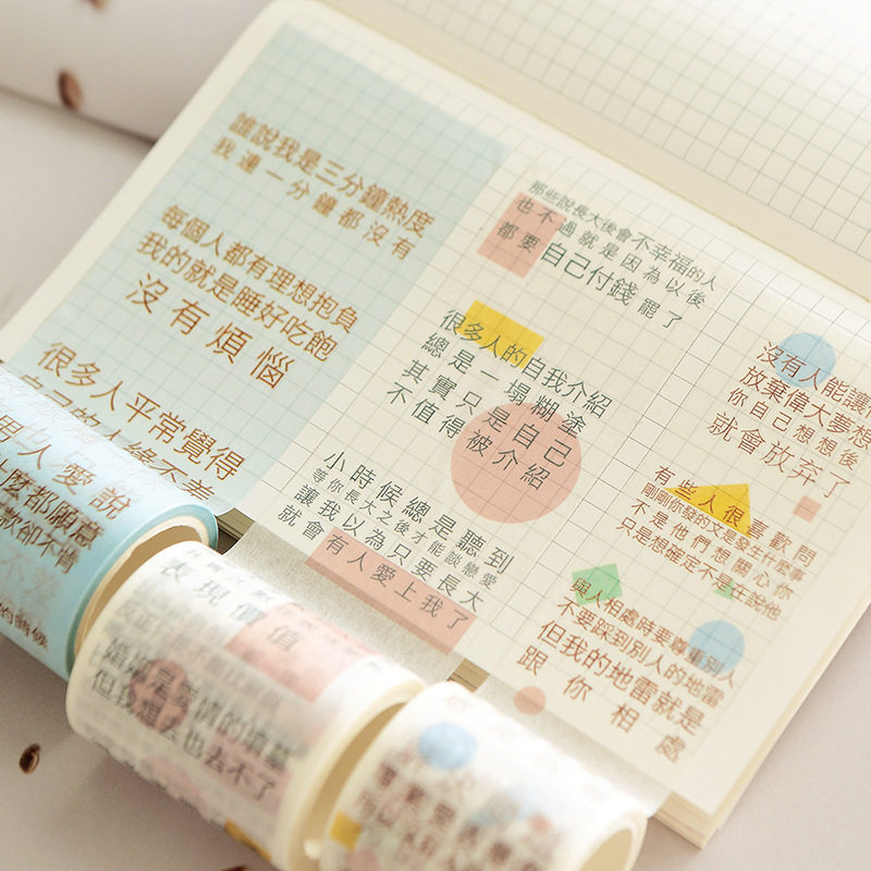 芯陌原创和纸胶带 人生语录系列 手帐相册日记diy装饰贴纸 12款