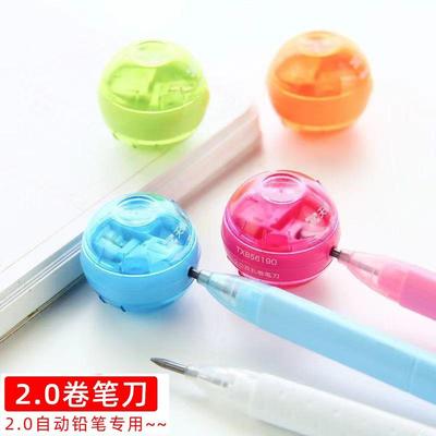 2.0双孔圆形仿木铅笔卷笔器