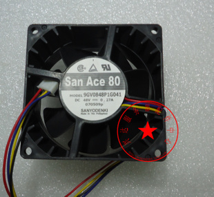 三洋 8CM厘米8038风扇 9GV0848P1G041 9GV0848P1G031 48V 0.27A