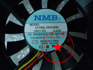 05W 3110NL B45 B40 0.22A NMB 24V 8厘米8025三线变频器风扇