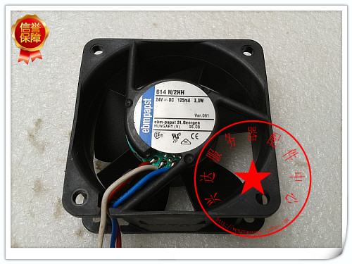 原装ebmpapst 6厘米6025变频风扇 614 N/2HH 24v 3.0W 614NHHR
