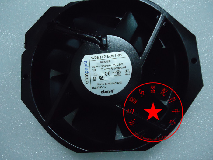 ebmpapst 17厘米八边形全金属风扇 W2E142-BB01-01 230V