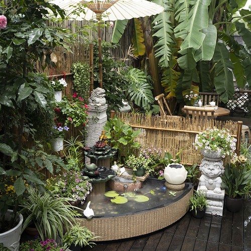 新中式风户外庭院造景鱼池摆件