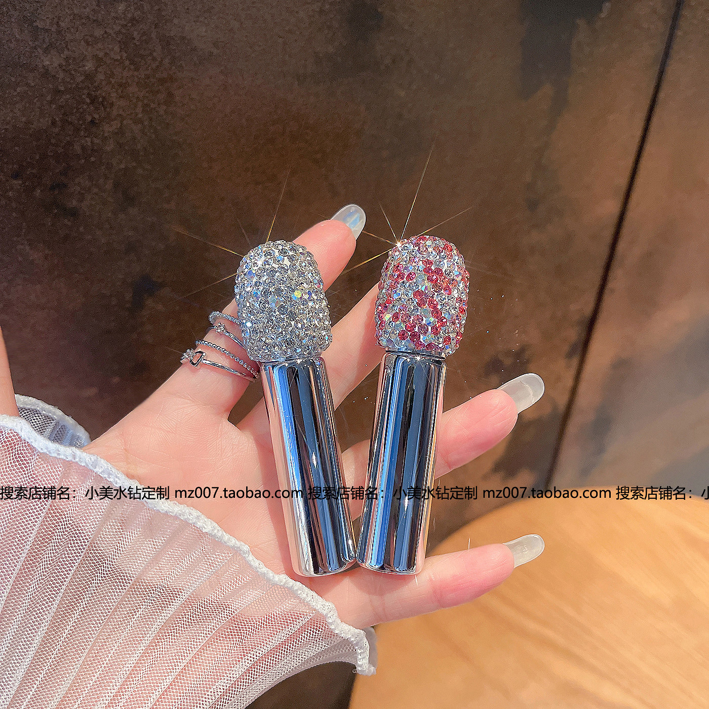 香水瓶分装瓶10毫升滚珠小空瓶镶钻新款走珠玻璃精油瓶高颜值避光