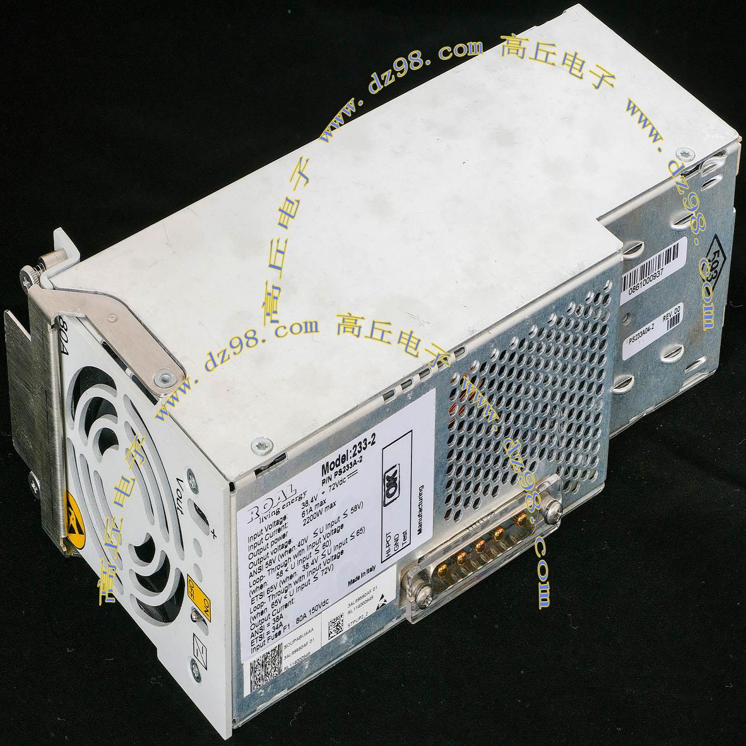 ROAL PS233A-2 3AL89590AF01 384-72V转58V 2000W 直流升压电源