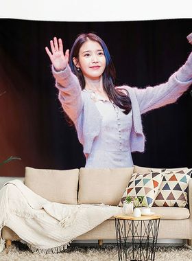 IU李知恩海报背景布明星周边潮图挂布出租房床头宿舍装饰墙布ins