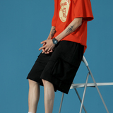 夏季男青年宽松休闲卫裤工装男女短裤多口袋裤子83111-P45，男装休闲裤，电商B380（原B361）