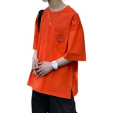 夏季新款男女装纯色印花圆领短袖T恤半袖衫7161-P35，男装T恤，电商B380（原B361）