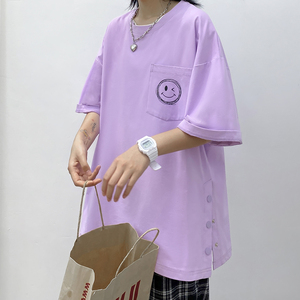 夏季男女款印花圆领短袖T恤五分袖圆领衫 7161-P35图片