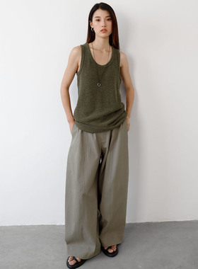 饭馆 量感杨桃裤 立体廓形微肌理感百搭独特休闲裤长裤女