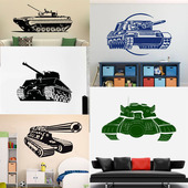 TANK坦克贴画装 甲车Panzer贴纸部队军事题材装 饰墙贴男生宿舍墙壁