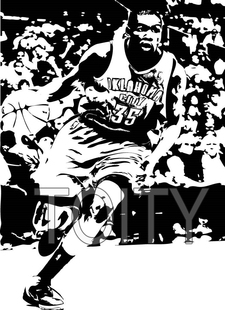 凯文杜兰特海报墙贴NBA篮球明星贴画宿舍卧室体育馆贴纸壁画装饰