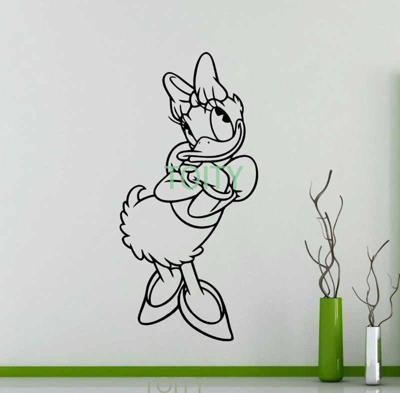 唐老鸭的女朋友黛丝贴画 daisy duck 贴纸卡通墙贴玻璃贴儿童房