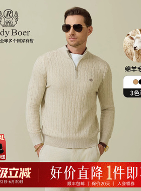 【老钱风可机洗】Raidy Boer/雷迪波尔2025冬男刺绣针织毛衣5574