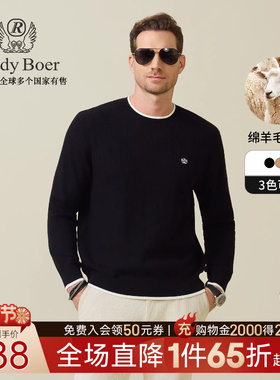 【老钱风】Raidy Boer/雷迪波尔2025年秋男撞色刺绣圆领毛衣 5772