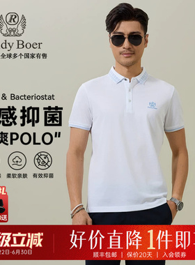 【凉感抑菌】Raidy Boer/雷迪波尔2025年夏男刺绣短袖POLO衫7087