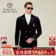 雷迪波尔2025秋男贴布绣戗驳领西服外套2013 Boer 丝绒 Raidy