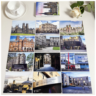 英国名校爱丁堡大学明信片苏格兰风情古朴校园风景卡片标志性建筑