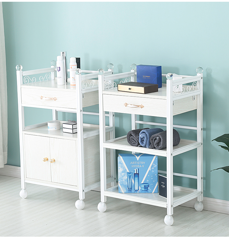 发廊三层带抽屉美容推车