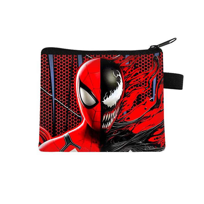 新款蜘蛛侠零钱包卡通印花儿童卡包潮流便携男学生钥匙耳机收纳包