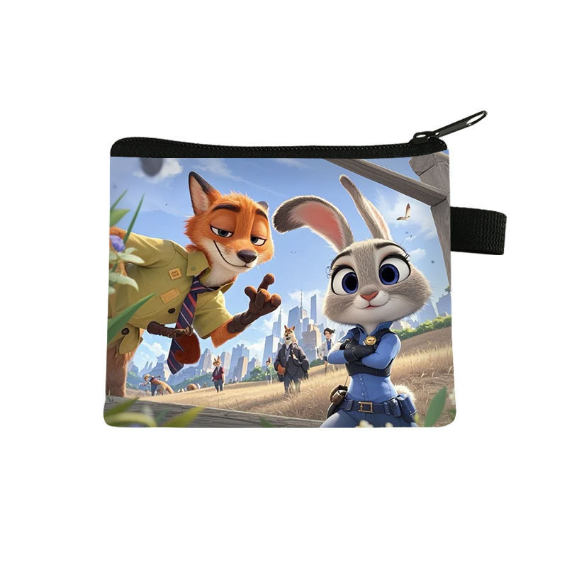 新款疯狂动物城2狐狸尼克朱迪兔子警官零钱包儿童钥匙耳机卡包包