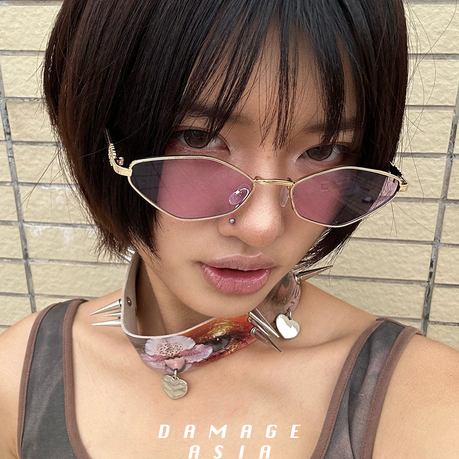 【亚洲眼镜公司】Y2K金属棱形小框墨镜小众眼镜啦嘛太阳镜