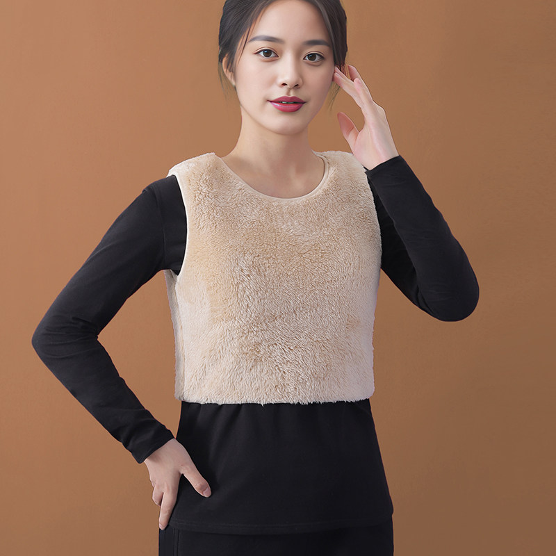 珊瑚绒护背护心口短背心女前胸保暖半截无袖坎肩圆领,女士内衣/男士内衣/家居服,保暖背心,淘宝优惠券,粉丝福利购,淘宝优惠卷