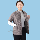 五分袖 立领短外套女护肩颈羽绒棉服保暖半袖 马甲有口袋冬天