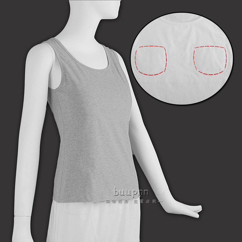防凸点发育期少女大胸显小棉背心