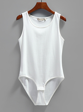 连档上衣连体连裤吊带背心女一体式内衣瑜伽服带档打底衫连体衣