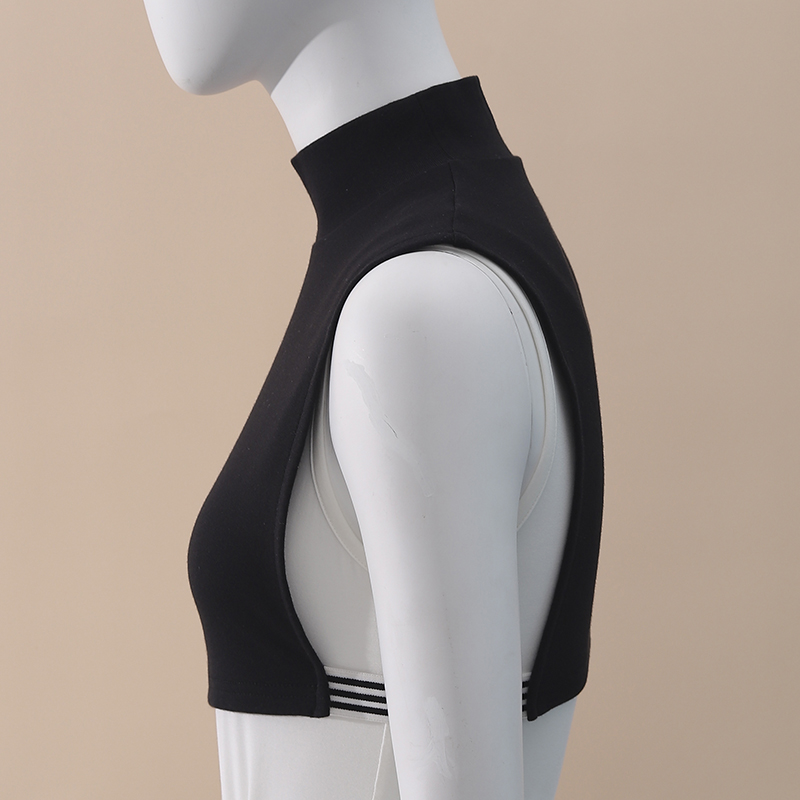 加长中厚棉质护脖胸口防寒假领子