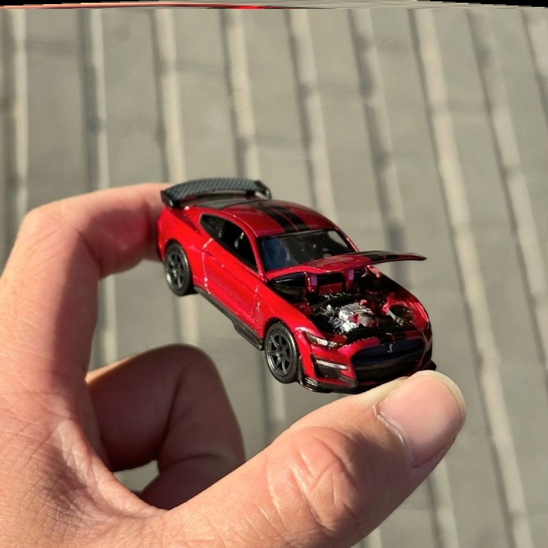 1比64车模铁底胶胎福特谢尔比蝰蛇GT500跑车合金汽车模型摆件