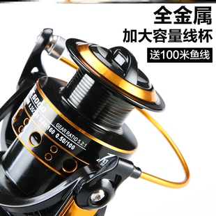 鱼轮特价清仓8000海杆轮全金属5000日本渔轮仿车轮矶钓轮路亚轮掉