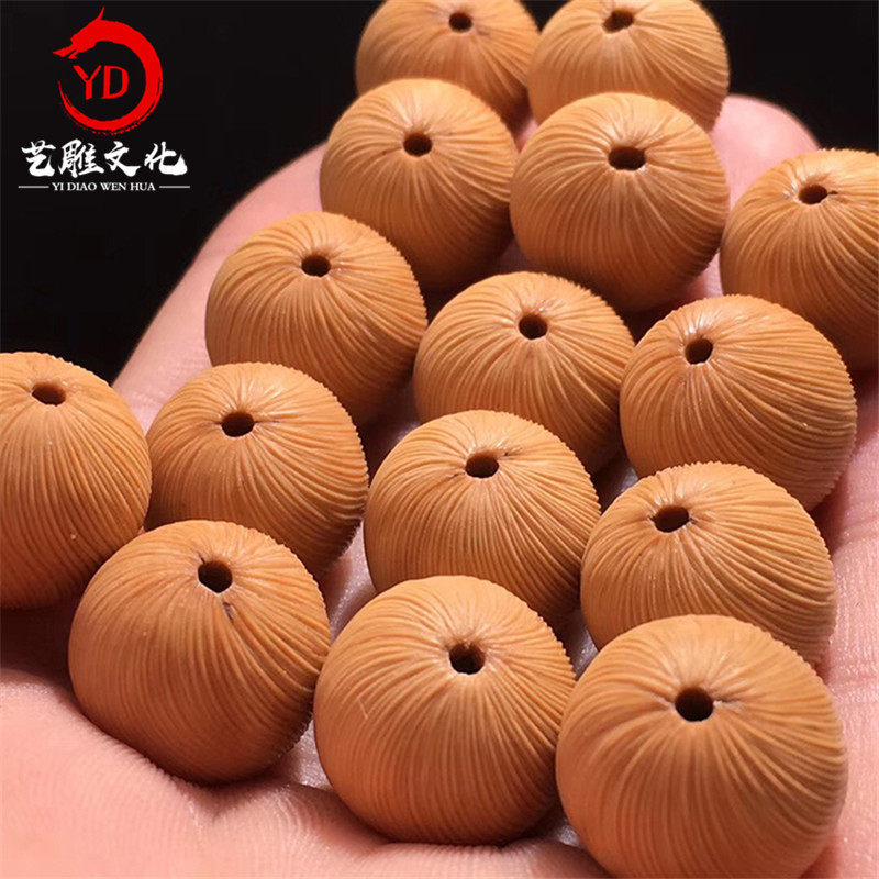 文玩猴头核桃雕刻拉丝旋转拉丝S手工橄榄核胡手把玩