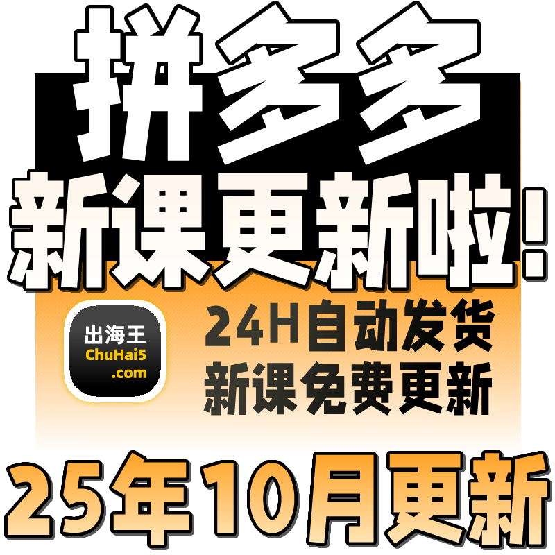 25拼多多开店运营教程新手指导课程高级运营实操干货视频快速起店