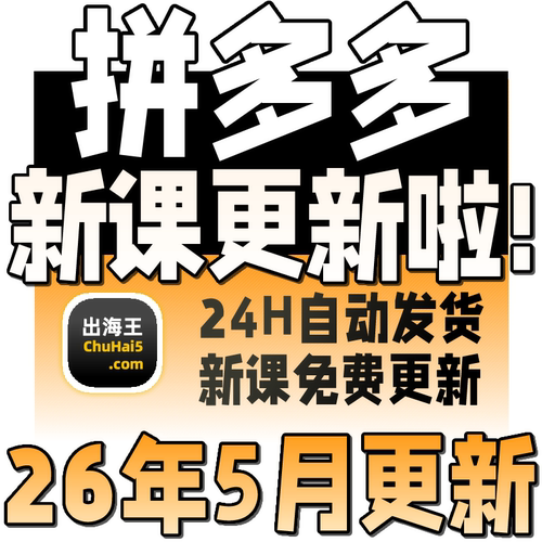 26拼多多开店运营教程新手指导课程高级运营实操干货视频快速起店