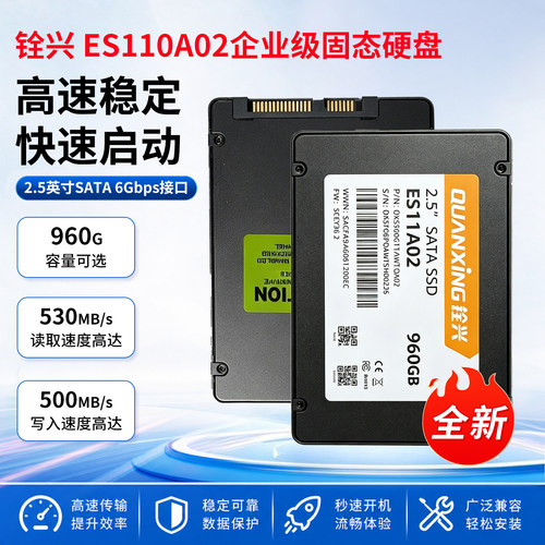 【全新】原装铨兴 ES110A02 960G企业级SSD高速固态硬盘2.5寸SATA